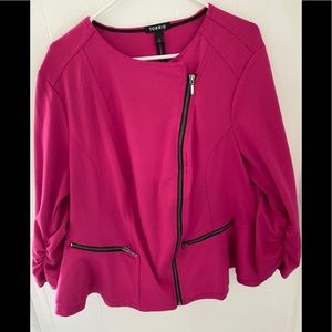 Torrid Zip Up Pink Jacket Size 2X